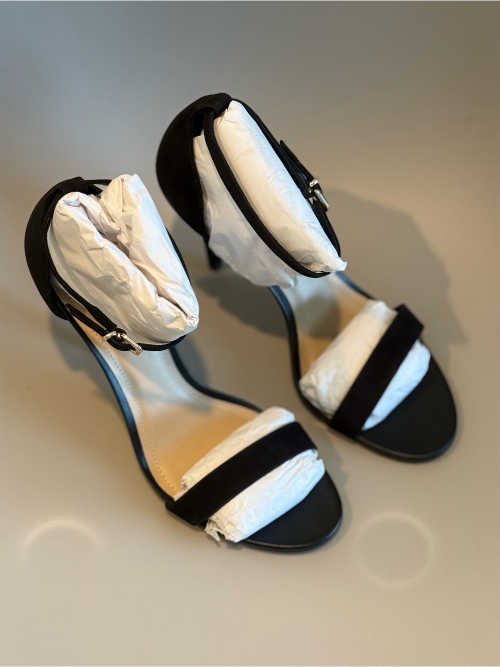 Arezzo Classic Black Ankle-Strap Stiletto Sandals